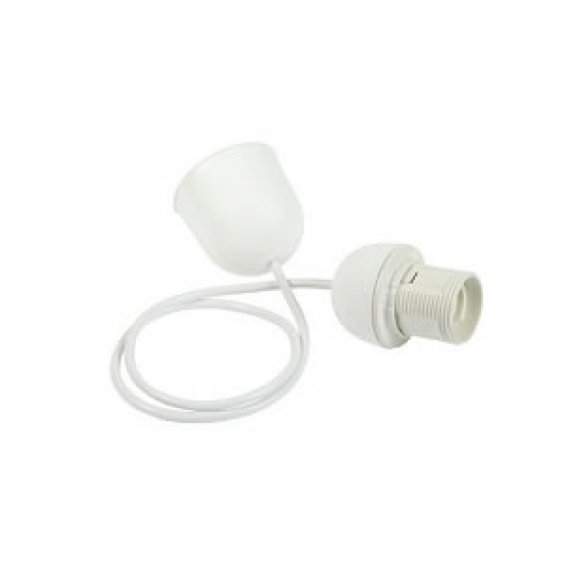 FANTON PENDEL CON PORTALAMPADA CAVO 80CM BIANCA 62970 B08XB1MXZ9