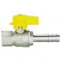VALVOLA GAS DRITTA 1/2  CON PORTAGOMMA D.12 METANO FARFALLA