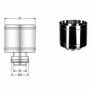 Inox doppia parete aisi 316cappello antivento d.350/400 b08xb2978d