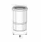 BICCHIERE TRIPLA PROFONDITA  D.090 HTLL B08LQY8FDM