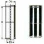 Inox doppia parete elemento telescopico l.257-384 d.100 b08x9xyn