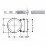 Inox doppia parete aisi 316fascetta murale regolabile d.080/130 b08