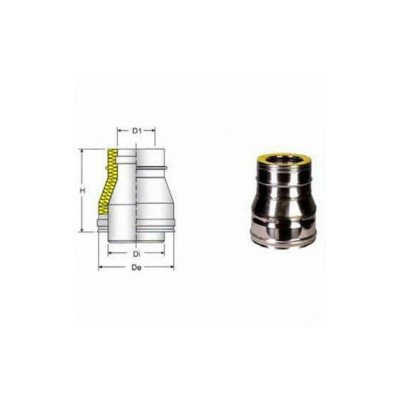 INOX DOPPIA PARETE AISI 316RACCORDO D.500/550F-450M