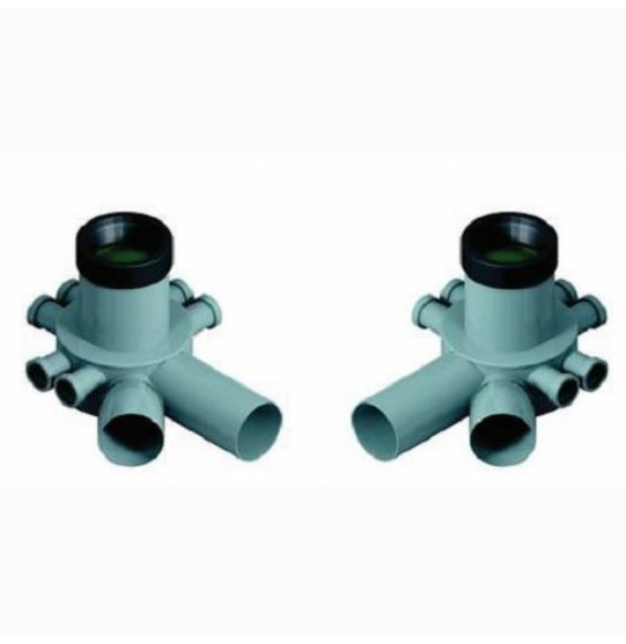 COLLETTORE SOTTO WC UNIVERSALE GENIUS DUPLEX 90X40 DESTRO B07WTNMQ38