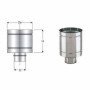 Inox mono parete aisi 316cappello antivento d.140 b08wysnvpk