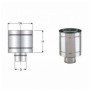 INOX MONO PARETE AISI 316CAPPELLO ANTIVENTO D.100 FEMMINA