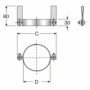 Inox mono parete aisi 316fascetta di discesa d.080