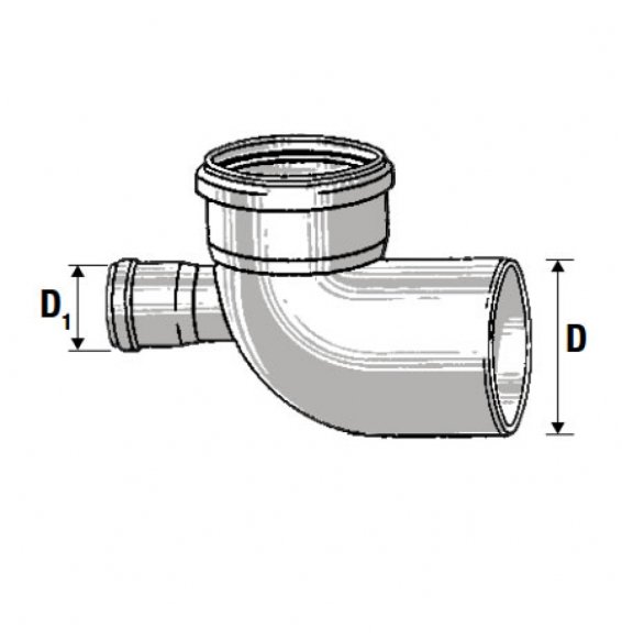 CURVA WC HTSB D.110 1 ATTACCO POSTERIORE D.40 B08LR32ZWD