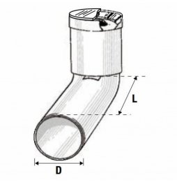 Curva wc prolungata htsbl d.090 Curva wc prolungata htsbl d.090