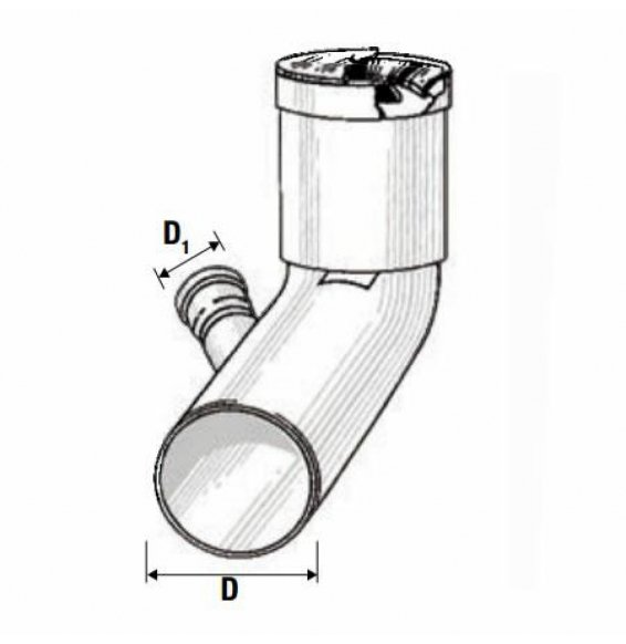 CURVA WC PROLUNGATA HTSBL D.1101 ATTACCO DESTRO D.50 B00U965RO4