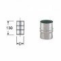 INOX MONO PARETE AISI 316MANICOTTO DOPPIO M/M D.080