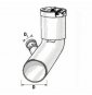 CURVA WC PROLUNGATA HTSBL D.0901 ATTACCO DX D.40 B08X8JFSNB