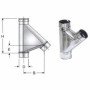 Inox mono parete aisi 316raccordo a 135 braga d.180 b08xb4z1lm