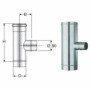 Inox mono parete aisi 316raccordo a t 90 rid.a 80 d.100 b08xb5rr1