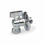 Rubinetto lavatrice 1/2   x 3/4 a farfalla c/rosetta ottone cromato b07k