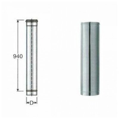 Inox mono parete aisi 316tubo l.1000 d.080 4/10