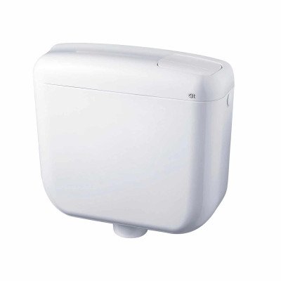 Cassetta wc Concept 2 bianca doppio scarico, con rubinetto CR1000C2