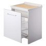 Lavatoio Pangea 60x50 con cestoscorrevole, bianco CR2002A