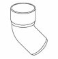 GRONDA PVC COLOR TESTA DI MORO D.080 TONDA - CURVA 45 B08LT88Q5W