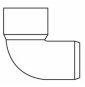GRONDA PVC COLOR TESTA DI MORO D.080 TONDA - CURVA 87