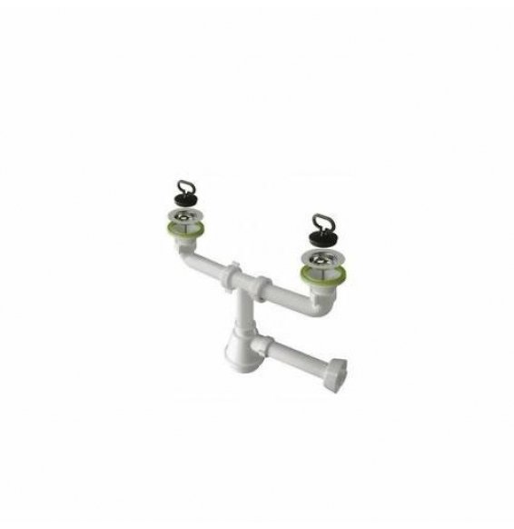 Sifone lavello fiasco 2 vie conpiletta d.32x1  1/4 bonomini b00urqrn48