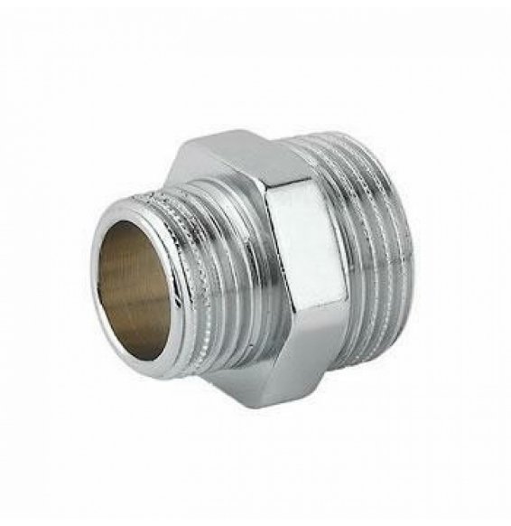 Nipplo ridotto ottone cromato 3/4"x3/8"