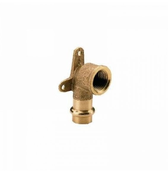 GOMITO FEMMINA CON FLANGIA IN BRONZO A PRESSARE D.15X1/2   B07WJD8DW8