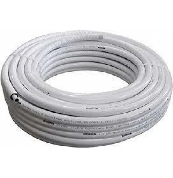 Tubo multistrato coibentato d.16x2,00 rotolo ml.50 bianco