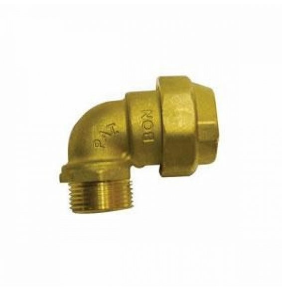 GOMITO MASCHIO OTTONE PER POLIETILENE D.20X1/2 B08WZ544W7