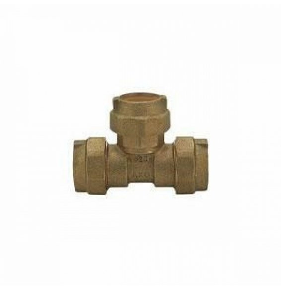 TEE INTERMEDIO OTTONE PER POLIETILENE D.25 B08WYY18WT