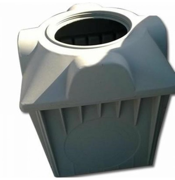 SERBATOIO DA ESTERNO ZETAPLAST TANKONE CUBO LT.200 GRIGIO B08X9Z32J1