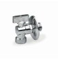Rubinetto lavatrice 1/2   x 3/4 a farfalla c/rosetta ottone cromato b07k