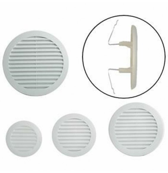 GRIGLIA AERAZIONE IN PLASTICA CON MOLLE 125/160