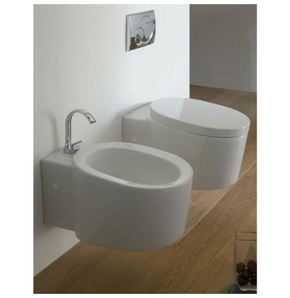 Kimi bidet sospeso monoforo 55x37x45h bianco difettoso** b07r41c