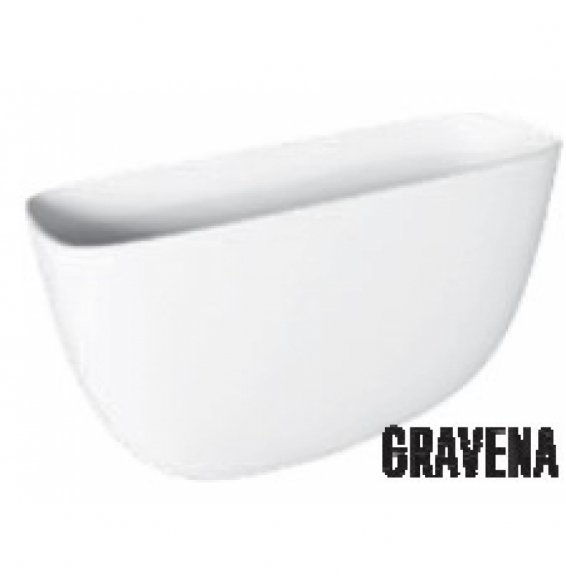 CASSETTA WC ALTA GRAVENA UNIVERSALE CERAMICA BIANCA 47,6X35,3 B08X9GWHPW