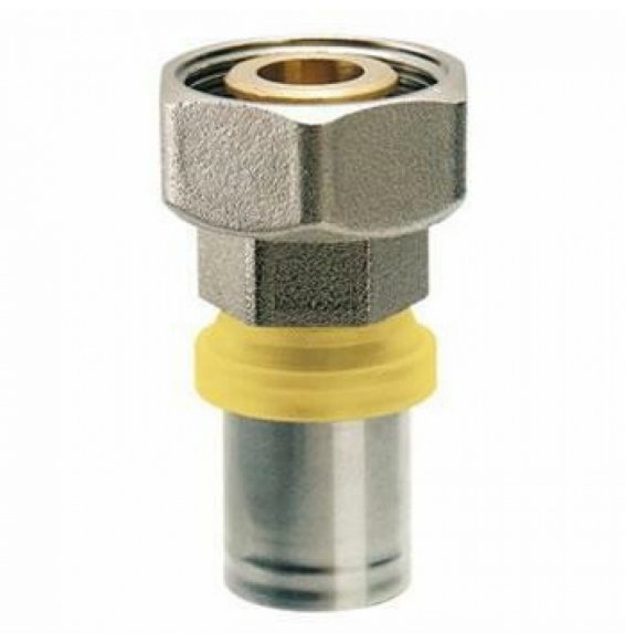 DRITTO CON GIRELLO E GUARNIZIONE PIANA A PRESSARE GAS 20X3/4   B08WZ9VV7
