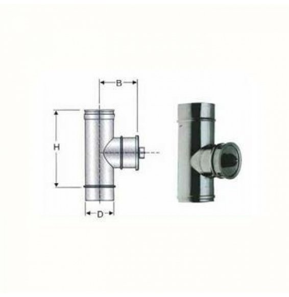 Inox mono parete aisi 316elemento di ispezione d.160