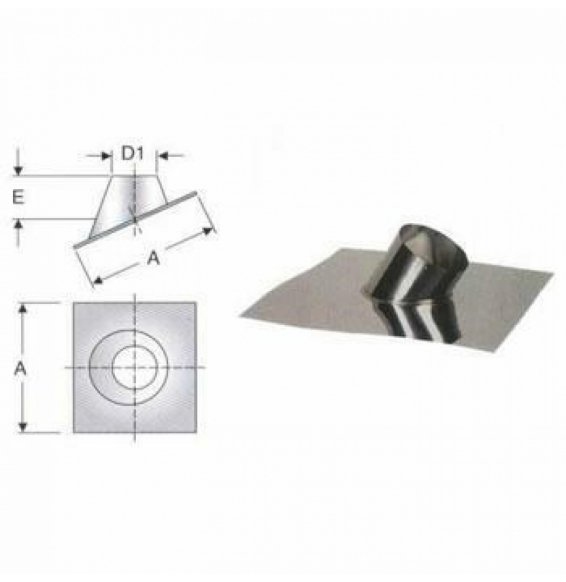 Faldale per tetti inclinati d.100 inox aisi316l b08xb32c38