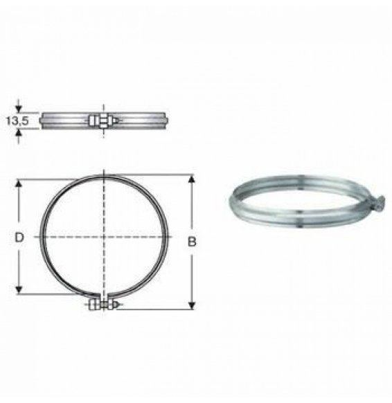 Inox mono parete aisi 316fascetta di bloccaggio d.080 b08wz4zzhr