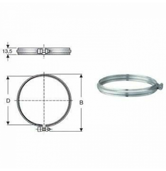 Inox mono parete aisi 316fascetta di bloccaggio d.100 b08wz5zgt4