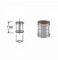 Inox mono parete aisi 316manicotto doppio f/f d.110