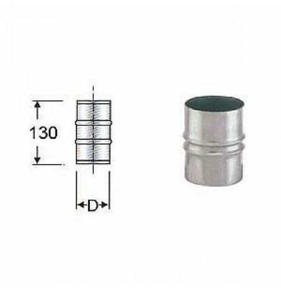 Inox mono parete aisi 316manicotto doppio m/m d.100 b08wyf8w7z