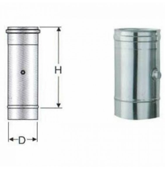 Inox mono parete aisi 316modulo prelievo fumi d.080 b08xb27hbb