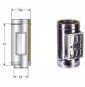 Inox doppia parete aisi 316camera raccolta incombusti d.350/400 b08