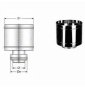 Inox doppia parete aisi 316cappello antivento d.350/400 b08xb2978d