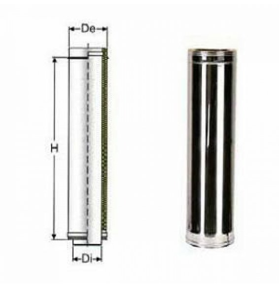 Inox doppia parete aisi 316tubo l.1000 d.300/350 b08xbjzbgl
