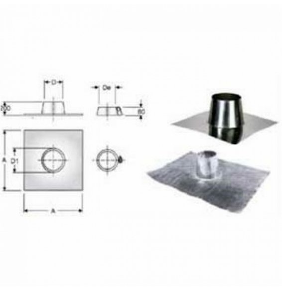INOX DOPPIA PARETE AISI 316FALDALE PER TETTI PIANI D.400/45008X9ZM