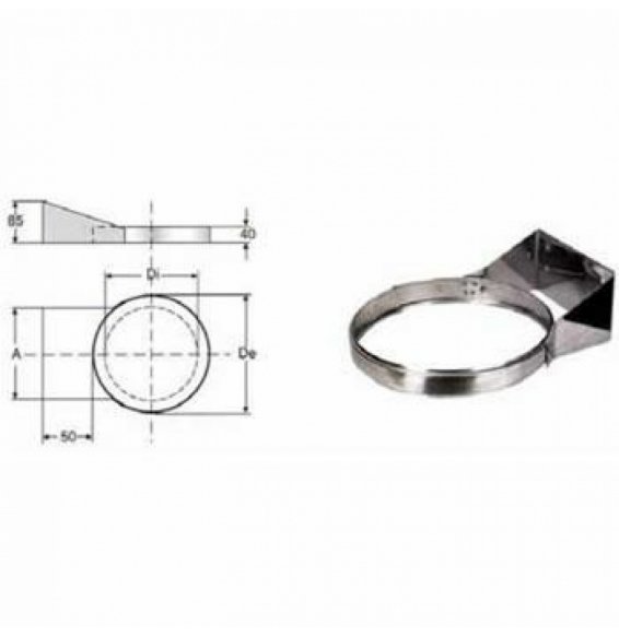 INOX DOPPIA PARETE AISI 316FASCETTA DI CARICA D.080/130 B08X9SH2CC