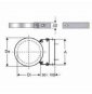 Inox doppia parete aisi 316fascetta murale regolabile d.080/130 b08