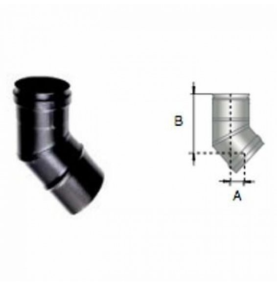 Curva 45 inox nero d.100 b08wywb2d7